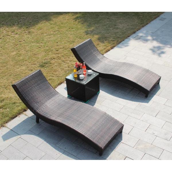 Leisure Aluminium PE Rattan Sunbed All weather Outdoor Garden Patio Lounge chaise chair