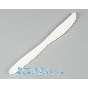 wholesale Biodegradable cPLA plastic white cutlery set,Eco-friendly Disposable