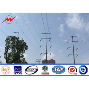 ASTM A36gr50 Electrical Galvanized Steel Pole Transmission Line Galvanized Hex