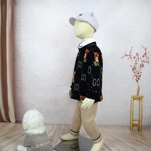 baby sweater Solid color with woven collar popular boys' and girls' tops Knitted