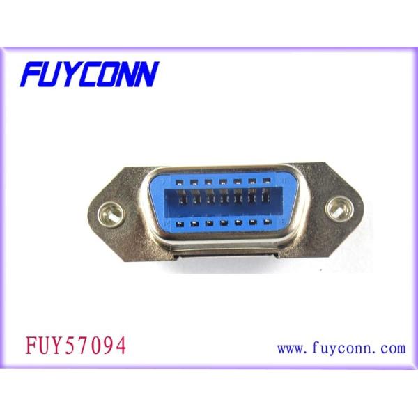 36 Pin Centronic Straight Angle Champ Receptacle Female PCB Connector with board