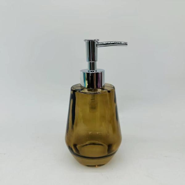 3pcs Glass Bathroom Accessories Set Raindrop Shape Glass Soap Dispenser Tumbler Holder