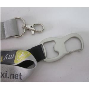 Functional metal bottle opener polyester lanyards, promotion bottle opener neck