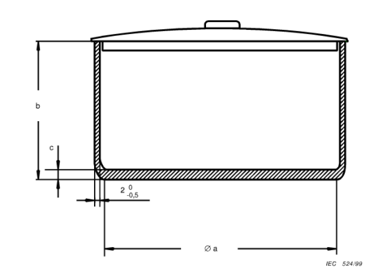 IEC60350-2 Induction Cooker Vessels Low Carbon Steel Saucepan For Assessing Heat Transfer