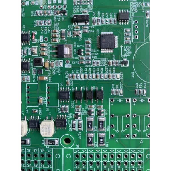 Green Solder Mask Power Protection PCB Assembly with Blue Soldermask and White