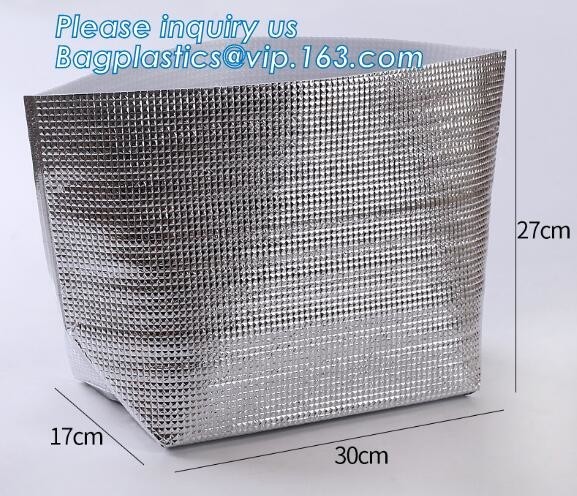 Reusable aluminium foil thermal insulation material cooler bag foPromotional
