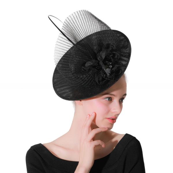 40cm Dyed Sinamay Base and Feather Fascinator Ideal for Customer Requirements