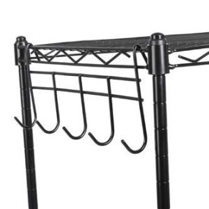 Hospitality Garment Storage Shelves / Metal Shelving Unit With Wheels