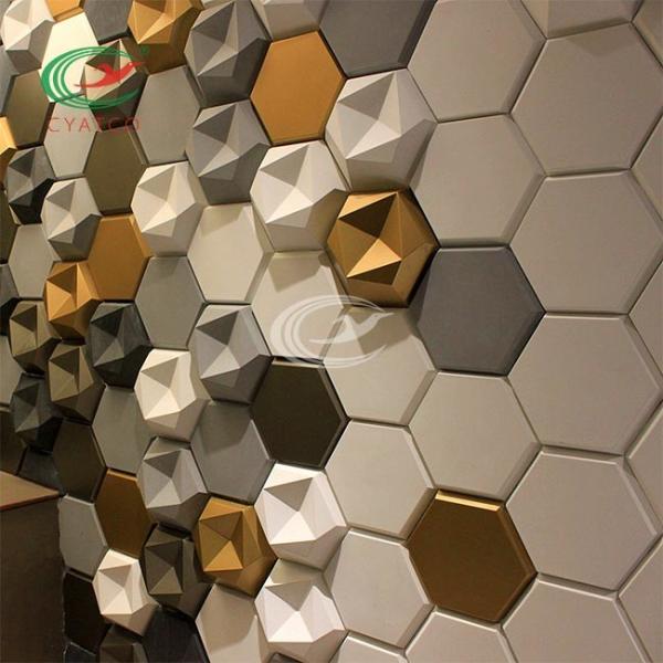 Theatre Wall PET Hexagon Acoustic Panels Mildewproof Sound Absorption
