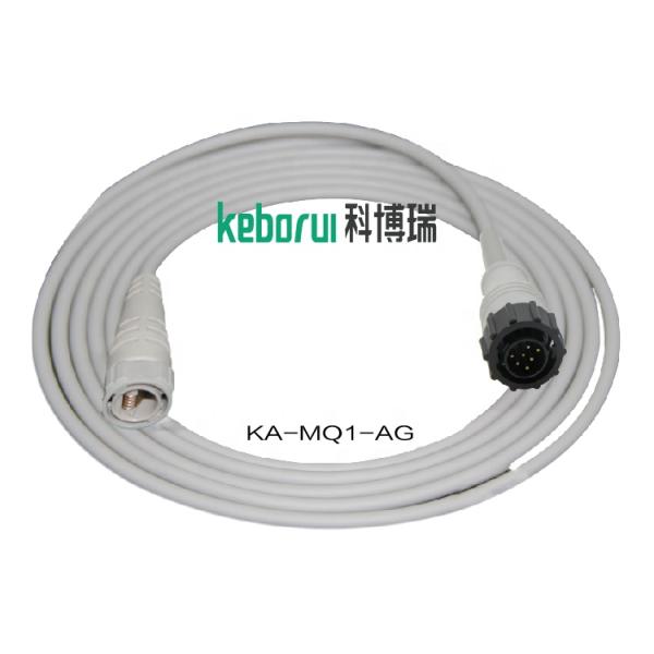 Grey TPU IBP Cable For GE Marquette 7 Pin To Argon transducer