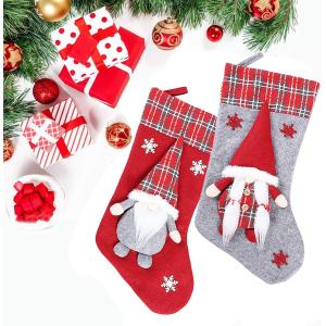 Christmas Stockings New Set 3D Gnomes Santa Christmas Stockings Personalized