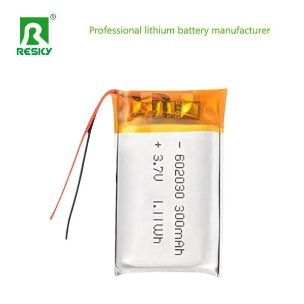 LP602030 3.7v 300mAh Rechargeable Lithium Polymer Battery Durable and Long Cycle Life 500cycles