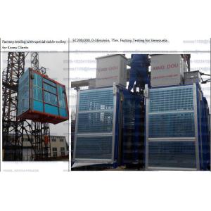 SC200/200 Construction Hoist of a Second Elevator Cage 2000kg Per Cage Load