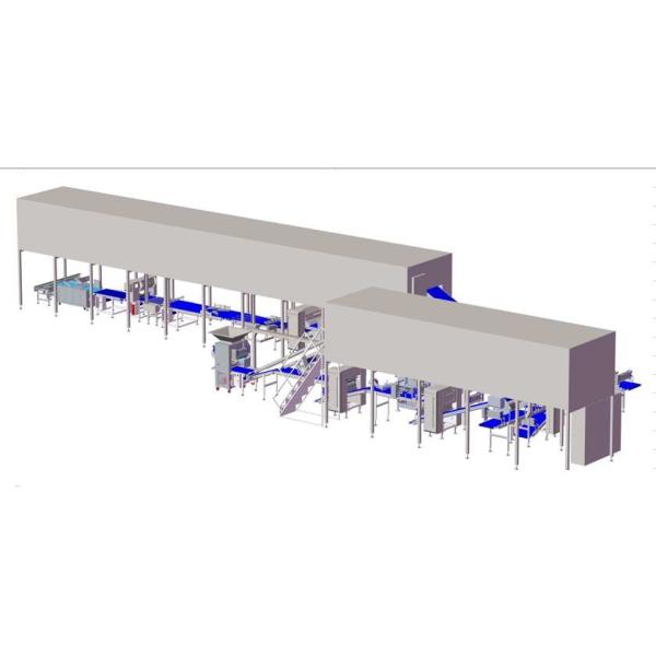 Buy ZKSD600 full automatic pastry bread lamination line with 2 auto.freezers above the machines and diverse make up lines at wholesale prices