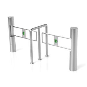 Round Pillar Bi Direction SS304 Swing Pedestrian Barrier Gate