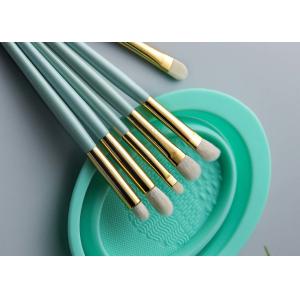 Green Gold 12 Pieces Essential Makeup Brushes Set with Custom Private Labe