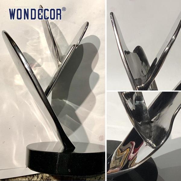 Indoor Abstract Geometry Metal Art Decoration Geometry Round Stainless Steel Sculpture