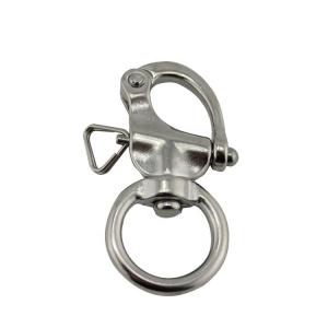 Quality 316 Stainless Steel Swivel Eye Snap Shackle 20x65mm for sale