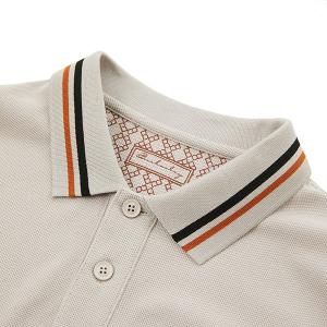 Embroidered Cotton Polo Shirts Anti-Wrinkle Short Sleeve Needle Detection 100%