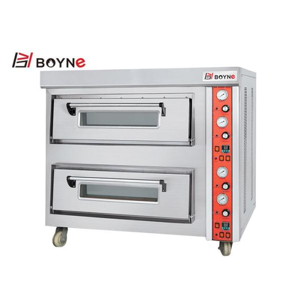 Buy Double Layer Stainless Steel Deck Oven 220v Gas Pizza Baking Equipment at wholesale prices