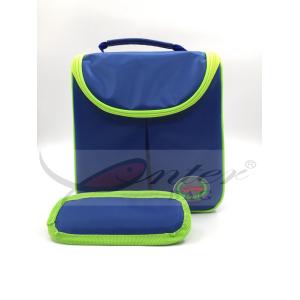 Small Blue 420D Polyester Outdoor Cooler Bag , Freezer Lunch Bag Multi Color