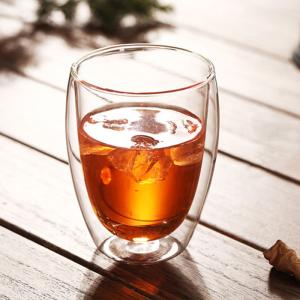 450ml 650ml Personalized Glass Cup Clear Double Wall Glass Mug