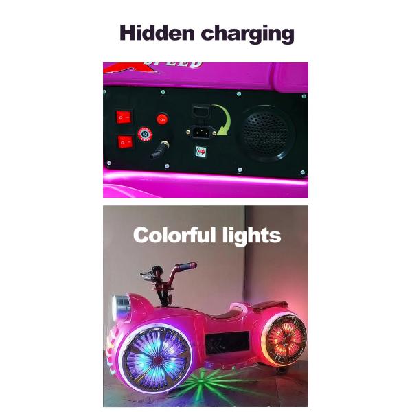 280W Multicolor Big Eyes Moto Bumper Car For Parent Child