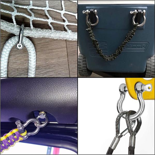 304/316 Stainless Steel Bow Shackle Rigging Hardware with Precision Casting Technology