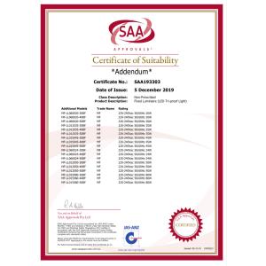 Ming Feng Lighting Co.,Ltd. Certifications