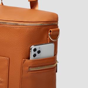 OEM ODM Travel PU Leather Backpack Diaper Bags 31*18*33cm