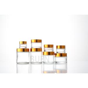 5g Empty Clear Glass Cosmetic Jars Electroplating For Eye Cream Packaging