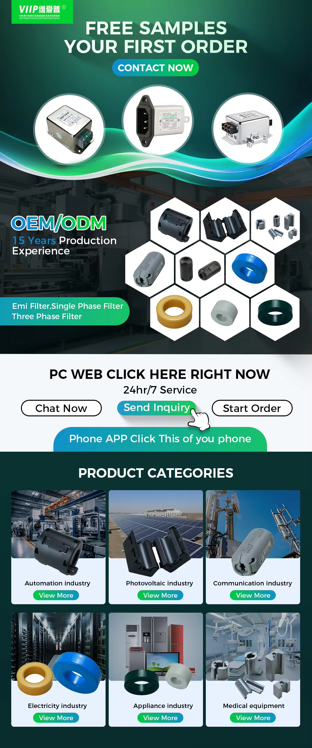 VIIP Ferrite Ring Core Nizn Iron Powder Ring Inductors Ferrite Rings Black