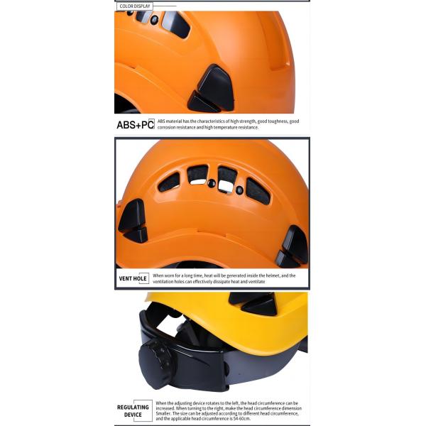 ABS Material Hard Hat with 6-Point Suspension and Electrical Insulation for Outdoor Sports and Industrial Safety