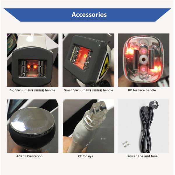 4 Handle Lipo Contour Vela shape Machine Cavitation Cellulite Removal Vacuum Rf Roller Massage