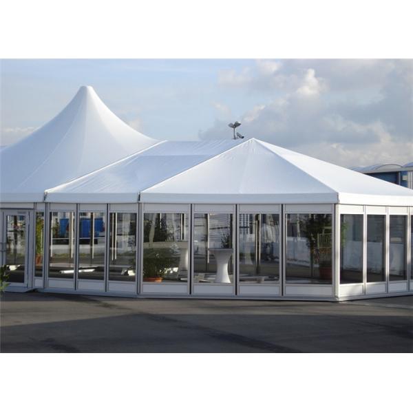 Buy Rain Proof Event Mixed Marquee Tents Marquee Party Tent Wooden Flooring at wholesale prices