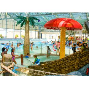 Aqua Fun Park Commercial Playground Equipment With Fiberglass Material