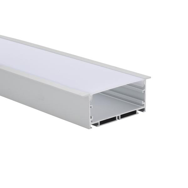 Buy Frosted PC Diffuser  Cover Led Aluminum Extrusions  recessed profile at wholesale prices