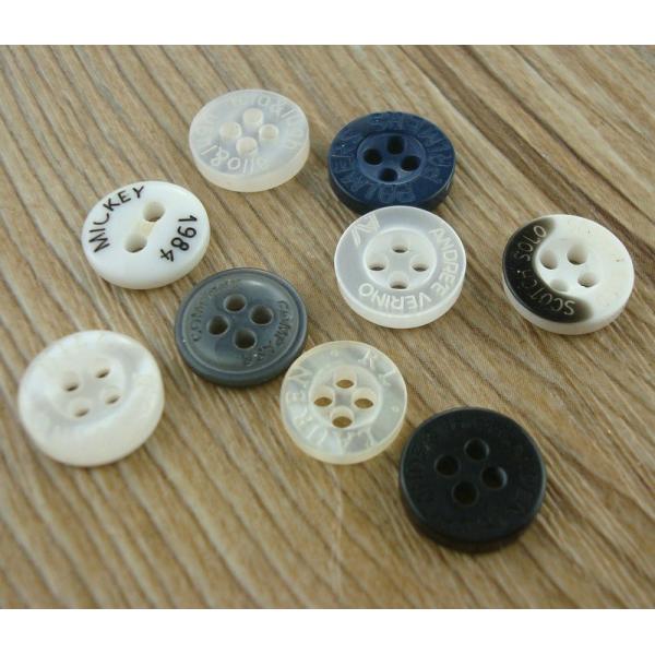 Wholesale polyester chalk Resin Rod buttons for Shirt Coat