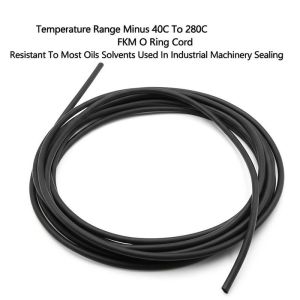 Quality Temperature Range Minus 40C To 280C FKM O Ring Cord Resistant To Most Oils Solvents Used In Industrial Machinery Sealing for sale
