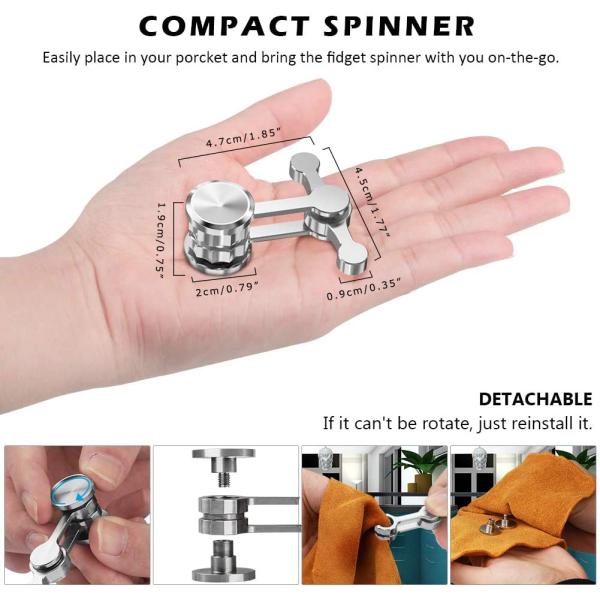 Metal Hand Toy Sensory Fidget Spinners for Adults and Kids Cool Gadgets Birthday Gifts