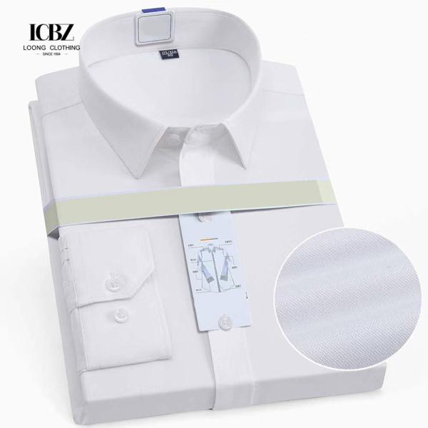 Long Sleeve Shirt Casual Office Wear Business Formal Cardigan for Men in Spring