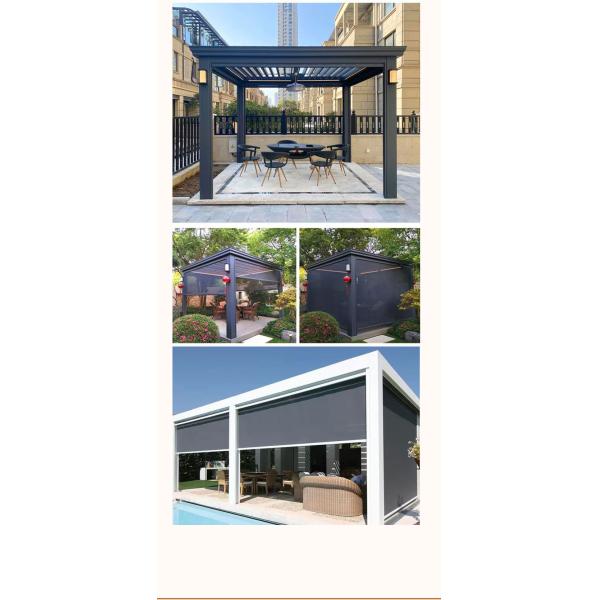 Courtyard Outdoor Flipped Louver Arbor Garden Villa High-Grade Awning Electric Aluminum Alloy Pavilion
