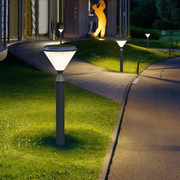 Aluminum Waterproof 3.2V Solar Wall Garden Light 50000H Post Pillar Pathway