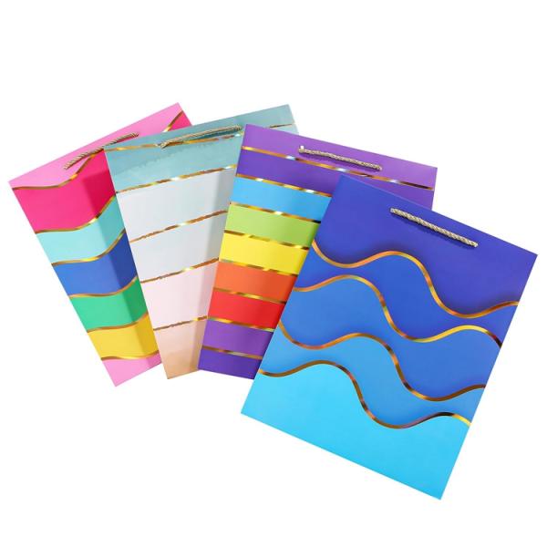 Custom Order Paper Jewelry Gift Shopping Cardboard Paper Bags with Hand Length Handle