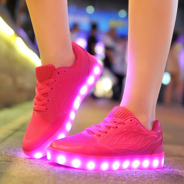 Rainbow Light Up Dance Shoes , App Control Light Up Sneakers For Adults