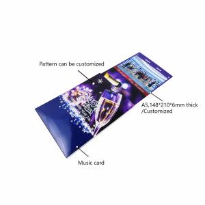 Musical Printed Recordable Greeting Cards For Holiday Bless OEM 5inch×7inch Size