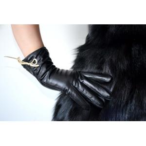 Leather Womens Waterproof Gloves , Sheepskin Womens Leather Dress Gloves