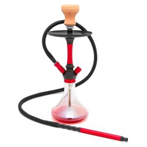 Arabian Aluminum Single Hose Hookah Transparent Table Glass Shisha