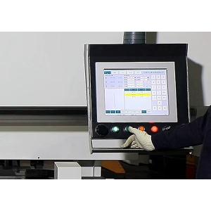 1500×4000mm CNC V Grooving Machine , White Hydraulic Notching Machine