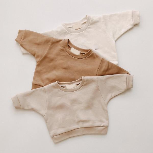 100% Cotton Pullover Sweat Shirt 250gsm Mini Toddler Sweatshirt Customized
